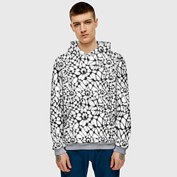 Толстовка-худи мужская Абстрактный узор из звезд, цвет: 3D-меланж — фото 2