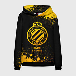 Толстовка-худи мужская Club Brugge - gold gradient, цвет: 3D-черный