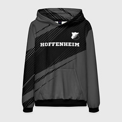 Толстовка-худи мужская Hoffenheim sport на темном фоне посередине, цвет: 3D-черный