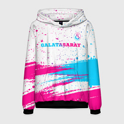 Толстовка-худи мужская Galatasaray neon gradient style посередине, цвет: 3D-черный