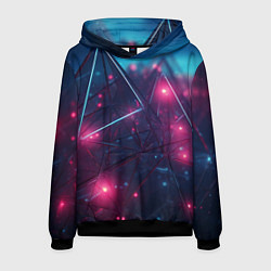 Толстовка-худи мужская Конструкция с ярким свечением, цвет: 3D-черный