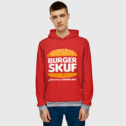 Толстовка-худи мужская Burger skuf, цвет: 3D-меланж — фото 2