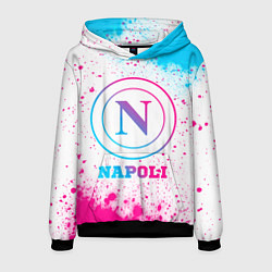 Толстовка-худи мужская Napoli neon gradient style, цвет: 3D-черный