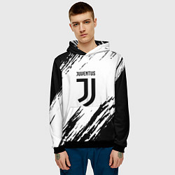 Толстовка-худи мужская Juventus краски, цвет: 3D-черный — фото 2