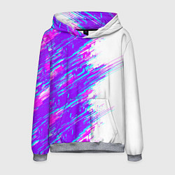 Толстовка-худи мужская Neon glitch, цвет: 3D-меланж