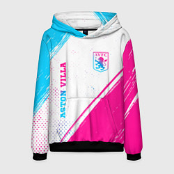 Мужская толстовка Aston Villa neon gradient style вертикально