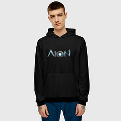 Толстовка-худи мужская AION logo, цвет: 3D-черный — фото 2