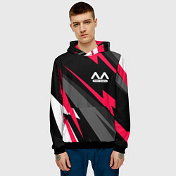 Толстовка-худи мужская Bungo Stray Dogs electro lines, цвет: 3D-черный — фото 2