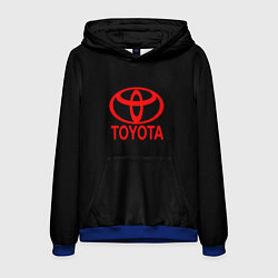 Толстовка-худи мужская Toyota red logo, цвет: 3D-синий