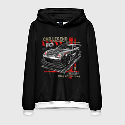 Толстовка-худи мужская Rx7 korch drift, цвет: 3D-белый