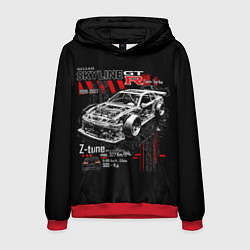 Толстовка-худи мужская Skyline korch r34, цвет: 3D-красный