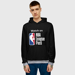 Толстовка-худи мужская НБА лига, цвет: 3D-меланж — фото 2