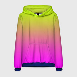 Толстовка-худи мужская Градиент яркий, цвет: 3D-синий