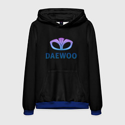 Толстовка-худи мужская Daewoo logo neon, цвет: 3D-синий