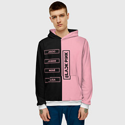 Толстовка-худи мужская Blackpink южнокорейская группа, цвет: 3D-белый — фото 2