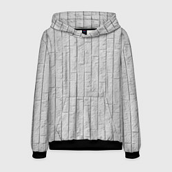 Толстовка-худи мужская Текстура серого камня, цвет: 3D-черный