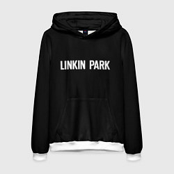 Толстовка-худи мужская Linkin park rock white, цвет: 3D-белый