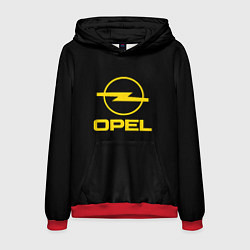 Толстовка-худи мужская Opel yellow, цвет: 3D-красный