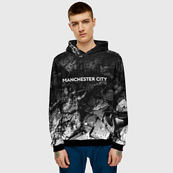Толстовка-худи мужская Manchester City black graphite, цвет: 3D-черный — фото 2