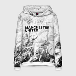 Толстовка-худи мужская Manchester United white graphite, цвет: 3D-белый