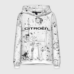 Толстовка-худи мужская Citroen dirty ice, цвет: 3D-белый