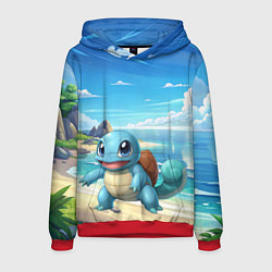 Толстовка-худи мужская Pokemon Squirtle, цвет: 3D-красный