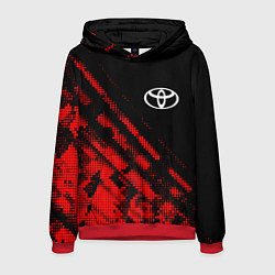 Толстовка-худи мужская Toyota sport grunge, цвет: 3D-красный