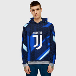Толстовка-худи мужская Juventus sport geometry steel, цвет: 3D-меланж — фото 2