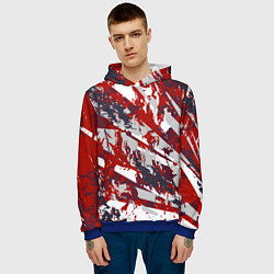 Толстовка-худи мужская Яркий абстрактный узор для спорта, цвет: 3D-синий — фото 2