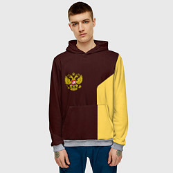 Толстовка-худи мужская Россия ретро стиль, цвет: 3D-меланж — фото 2