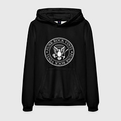 Толстовка-худи мужская Ramones logo rock, цвет: 3D-черный