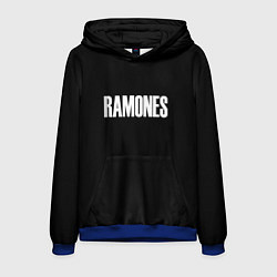 Толстовка-худи мужская Ramones white logo, цвет: 3D-синий