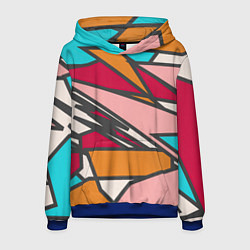 Толстовка-худи мужская Забавная геометрия, цвет: 3D-синий