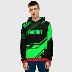 Толстовка-худи мужская Fortnite geometry green, цвет: 3D-красный — фото 2