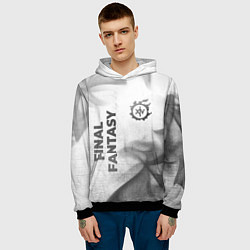 Толстовка-худи мужская Final Fantasy - white gradient вертикально, цвет: 3D-черный — фото 2