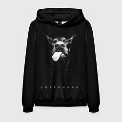 Толстовка-худи мужская Dobermann head, цвет: 3D-черный