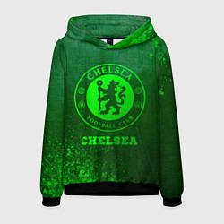 Толстовка-худи мужская Chelsea - green gradient, цвет: 3D-черный
