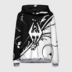 Толстовка-худи мужская The Elder Scrolls узор, цвет: 3D-меланж