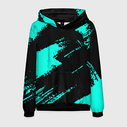 Толстовка-худи мужская Неоновые краски текстура, цвет: 3D-черный