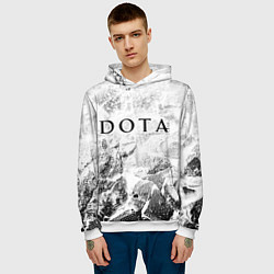 Толстовка-худи мужская Dota white graphite, цвет: 3D-белый — фото 2