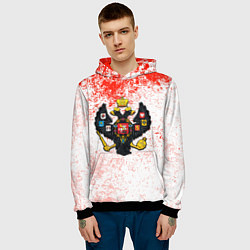 Толстовка-худи мужская Российская империя краски, цвет: 3D-черный — фото 2