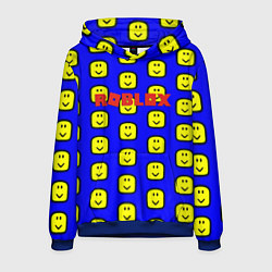 Толстовка-худи мужская Roblox pattern mobile, цвет: 3D-синий