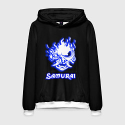 Толстовка-худи мужская Samurai logo ghost, цвет: 3D-белый