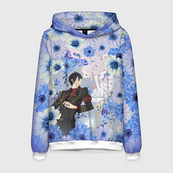 Толстовка-худи мужская Волшебница и злой офицер - Миллер и Мимори, цвет: 3D-белый