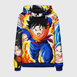 Толстовка-худи мужская Dragon Ball Z Аниме, цвет: 3D-синий