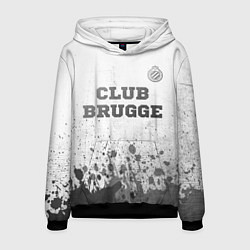 Толстовка-худи мужская Club Brugge - white gradient посередине, цвет: 3D-черный