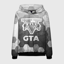 Толстовка-худи мужская GTA - grey gradient, цвет: 3D-черный