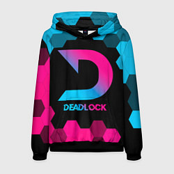 Толстовка-худи мужская Deadlock - neon gradient, цвет: 3D-черный