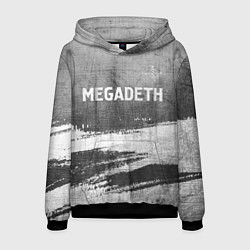 Толстовка-худи мужская Megadeth - grey gradient посередине, цвет: 3D-черный