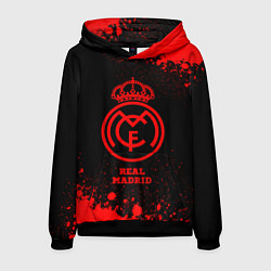 Толстовка-худи мужская Real Madrid - red gradient, цвет: 3D-черный